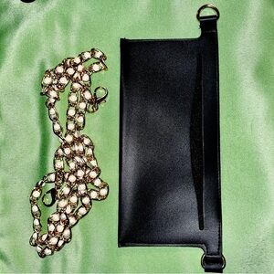 Elegant Black Clutch Insert and Chain